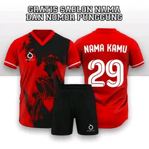 gratis nama nomor punggung dewasa baju bola futsal cowok cewek baju bola sepak bola jersey terbaru untuk baju olahraga