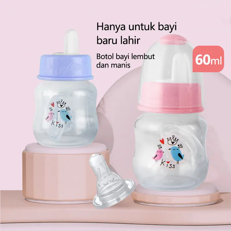 60ml Botol Bayi pp Botol Susu Bayi Food Grade Tahan Panas  Accessories Bebas BPA Kapasitas Kecil  Cangkir Minum Cocok Untuk Bayi Usia 0-3 Bulan XK-60 Bottle 4