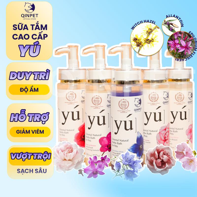 Sữa tắm Yú Cao cấp Phương Đông, Sữa tắm dành cho chó mèo, Chai chiết 200ml