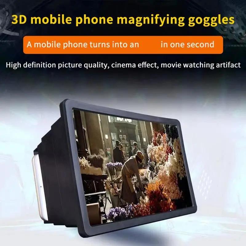 3D điện thoại di động màn hình kính lúp 12 inch HD enlarger Anti-Glare xách tay cho điện thoại video streaming du lịch sử dụng