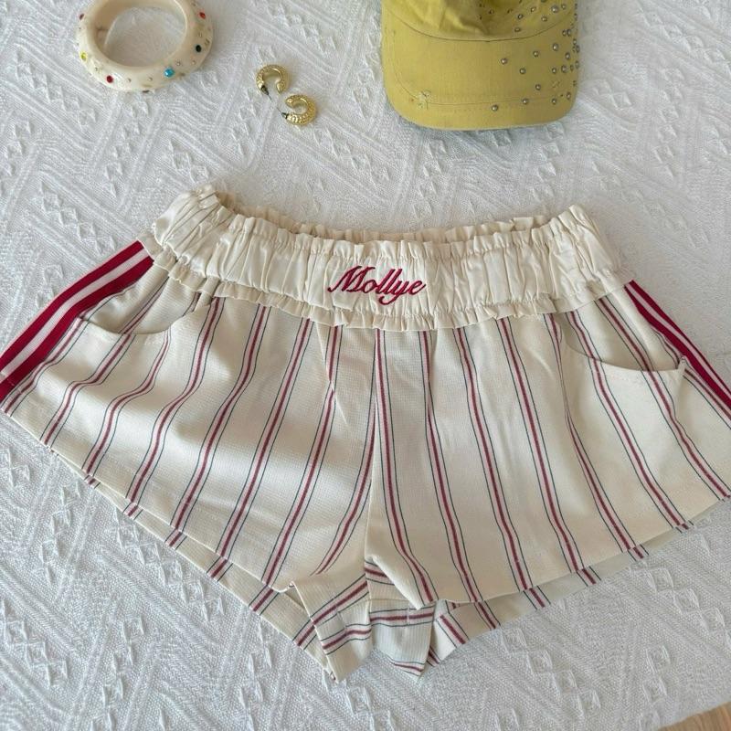  KATY SHORT| Quần đùi nữ cạp thấp form ngắn freesize| lưng thêu chữ có túi mặc đi chơi ở nhà 