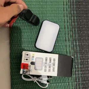 LED CUBE Light with Clip Lampu Mini Selfie Lighting Konten 3 Warna Portable LED Light untuk Selfie dan Fotografi Lampu Saku Kecantikan dengan Pengaturan Kecerahan Tiga Tingkat dan Cahaya Lembut Nyaman