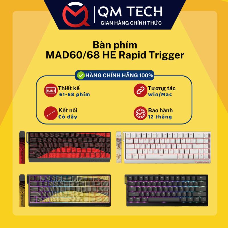 [NEW - BH12T] Bàn phím cơ gaming MAD60/68 HE Rapid Trigger – QMTECHSTORE