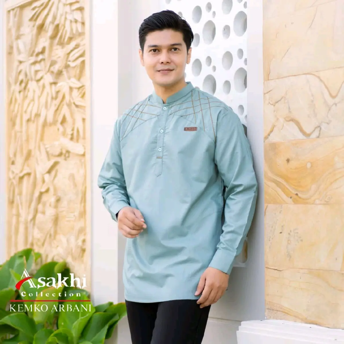 Asakhi collection/baju koko pria dewasa/koko lengan panjang/baju muslim