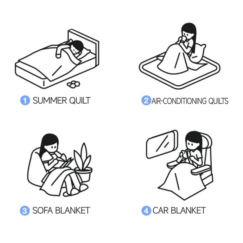 Cool Blanket For Kids Baby Soft Bedsheet Quilt Children Air Conditioned Quilt Pure Cotton Quilt 110x150cm