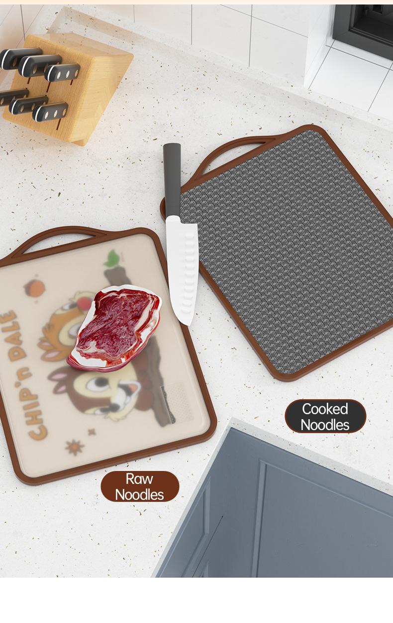 Product Introduction of Multifunctional thickened non-slip and mildew-proof double-sided cutting board for home dormitory fruit board fruit cutting knife board 15