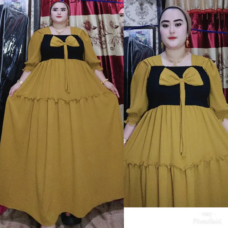 Marimar Dress Tangan panjang  cringkel airfloe 3