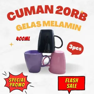 Paket 3 Gelas Melamin 300ML FOOD GRADE