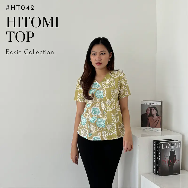 [ REAL PICT] HITOMI TOP ATASAN BATIK 2