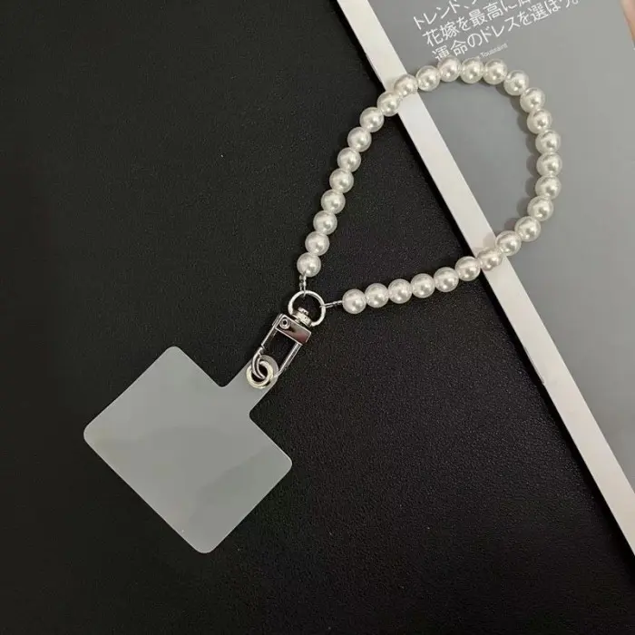 HPS-07 TALI HP SELEMPANG GANTUNGAN HAPE STRAP PHONE MUTIARA PUTIH SPESIAL 2