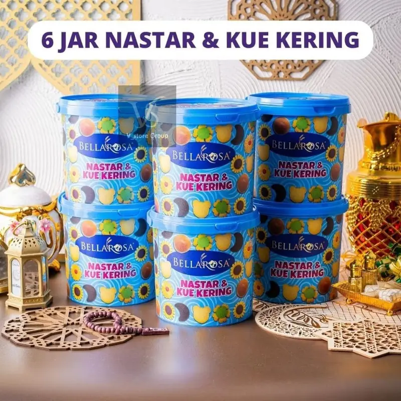 (DAPAT 1DUS ISI 6TOPLES MIX) Bellarosa Nastar & Kue Kering cookies -Bellarosa nastar&kue kacang-Bellarosa Waffle Time( 1 Dus isi 6 Pcs ) Camilan Food Snacks Butter Biskuit Kukis 6
