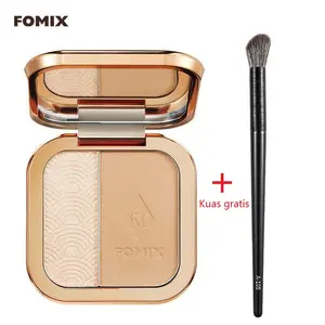 Kontur Ganda & Kuas Pipi Hidung Penyorot Gratis - Bronzer  Highlighter