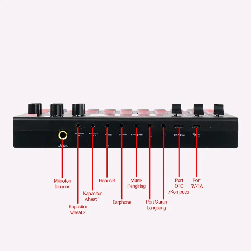 Soundcard Mixer USB Kartu Suara DSP Chip dengan Efek Khusus untuk Live Broadcast - M9 - Hitam Laptop Audio 3