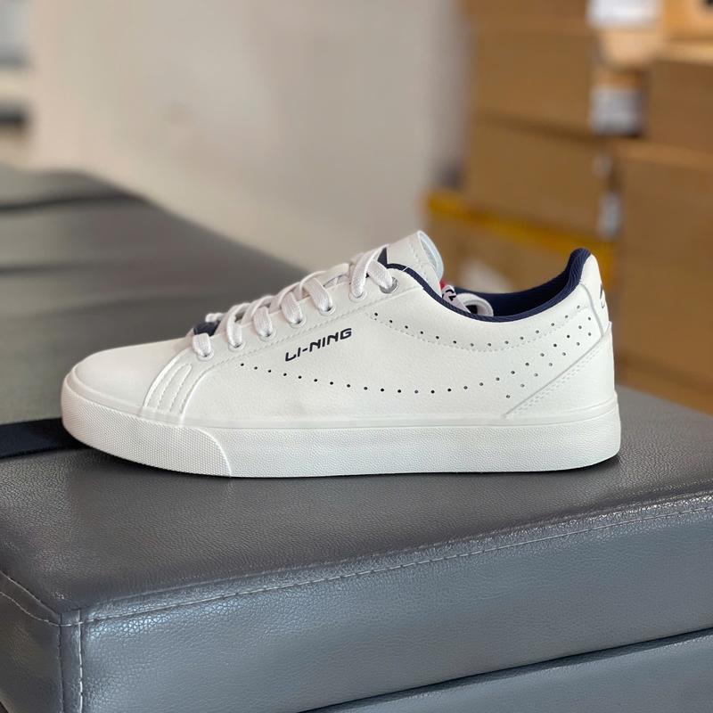 LI-NING Giày Thời Trang Nam AGLV153 Leather Sneaker Da Tổng Hợp Đế Cao Su Phong Cách Trẻ Trung Hiện Đại