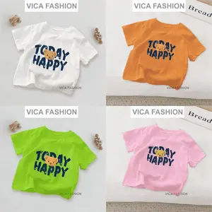 VICA FASHION Kaos Anak Import Bangkok Santai Fashion Bahan 100% Cotton Combed Sablon DTF Berkualitas untuk Cowok & Cewek Perempuan Size No 4-13