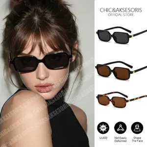 Kacamata Hitam Cat Eye Small Frame Korea Fashion UV400 Anti UV Kacamata Stylish Trendy Retro Elegan Ringan Nyaman untuk Jalan Jalan Traveling Pantai dan Foto