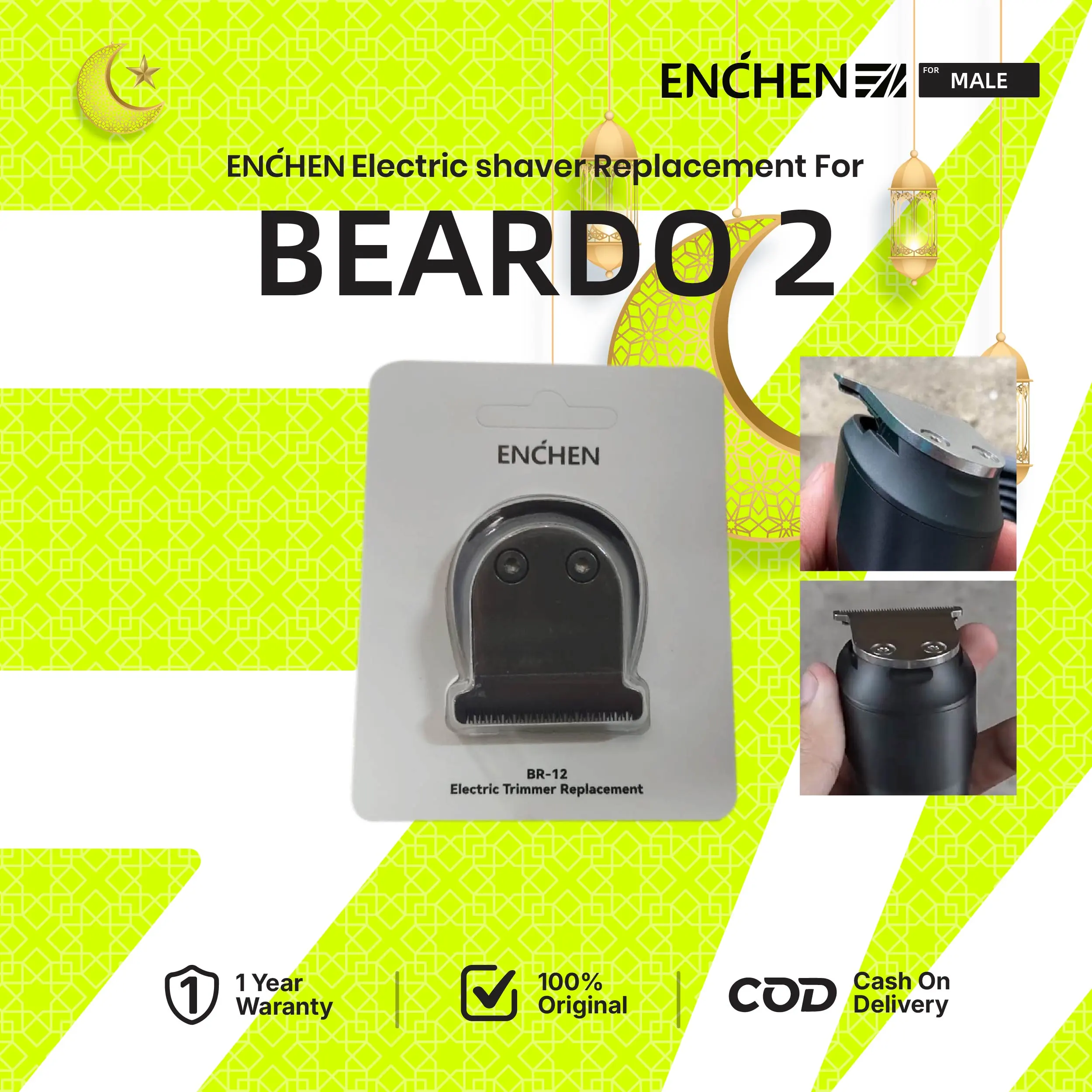 (Only Kepala) ENCHEN Beardo 2 Kepala pemotong Accessories Replacement
