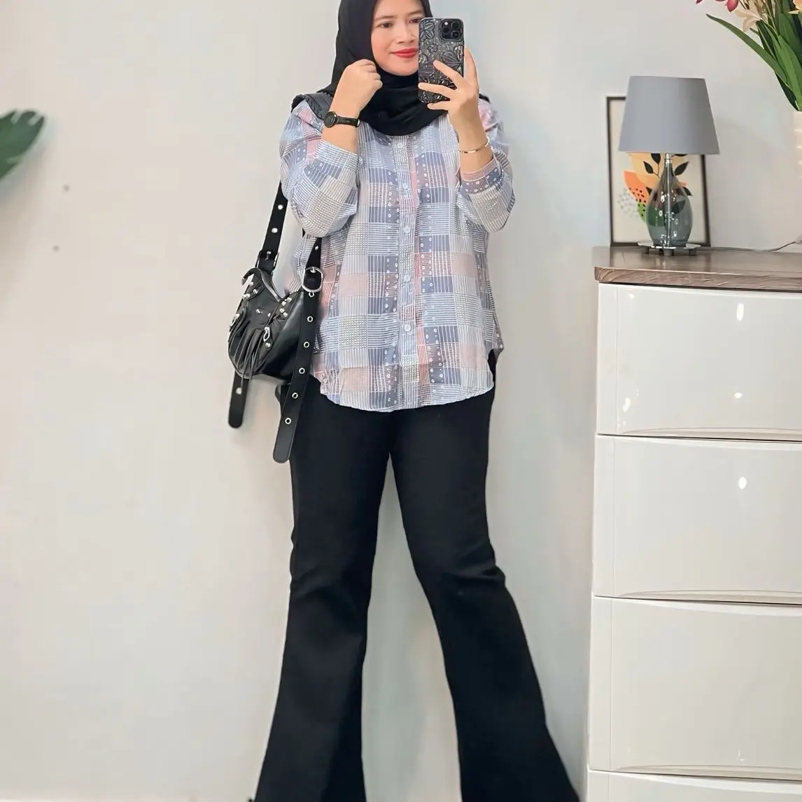 Setcel kemeja cutbray Wanita