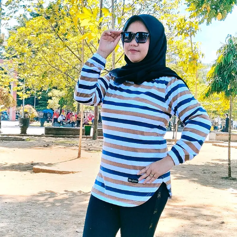 Kaos Atasan Wanita Oval Motif Terbaru Kain Katun Combad Premium Adem 7