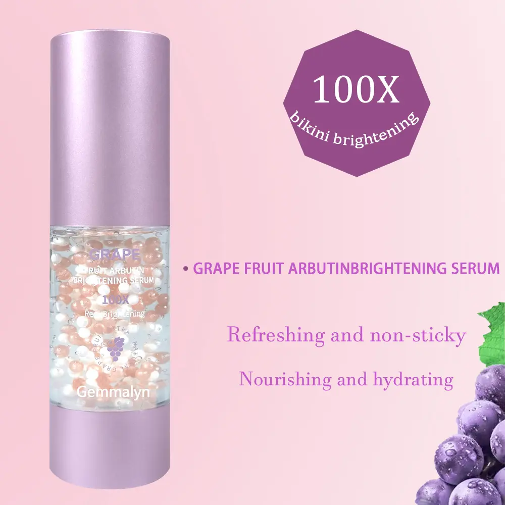 SAKURA GLUTA Underarm Brightening Cream 30ml Underarm Deodorant Antiperspirant Pearl Moisturizing Cream ，Grape  Fruit Arbutin Body Brightening Serum30ml