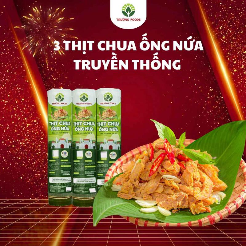  Trường Foods Combo 3 Thịt Chua Ống Nứa Truyền Thống 180g Ống 