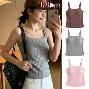 Talora เสื้อกล้ามไหมพรมผู้หญิง ผ้าเบาใส่สบาย ไม่คัน ระบายอากาศดี ทรงสวยเรียบหรู ใส่ได้ทุกโอกาส มี 8 สี