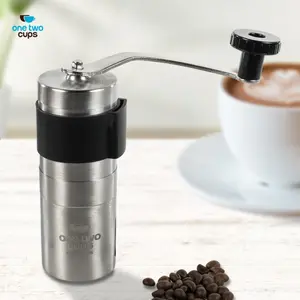 One Two Cups Alat Penggiling Kopi Manual Coffee Grinder Adjustable - RHNHA0176 Steel Stainless