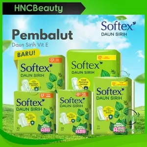 SOFTEX Pembalut Daun Sirih Regular Flow / Non Wing / Slim Wing 23cm / Pembalut Wanita