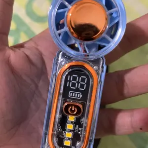 Kipas Genggam Minimalist Portable dengan Kecepatan Hingga 100 dan Tenaga Turbo Baterai 3000mAh LED Display - Angi