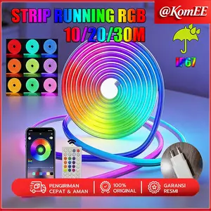 [Garansi 10 tahun] Lampu LED Strip Selang lampu neon RGB - Waterproof IP67, Kontrol APP/Remote, 24 Mil Warna, Cocok untuk Decorasi Dinding Ruang Tamu