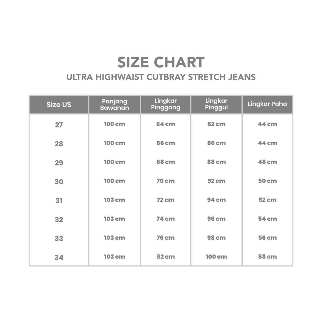 STRIVORA - Ultra Highwaist Cutbray Stretch Jeans Wanita Denim Korean Street