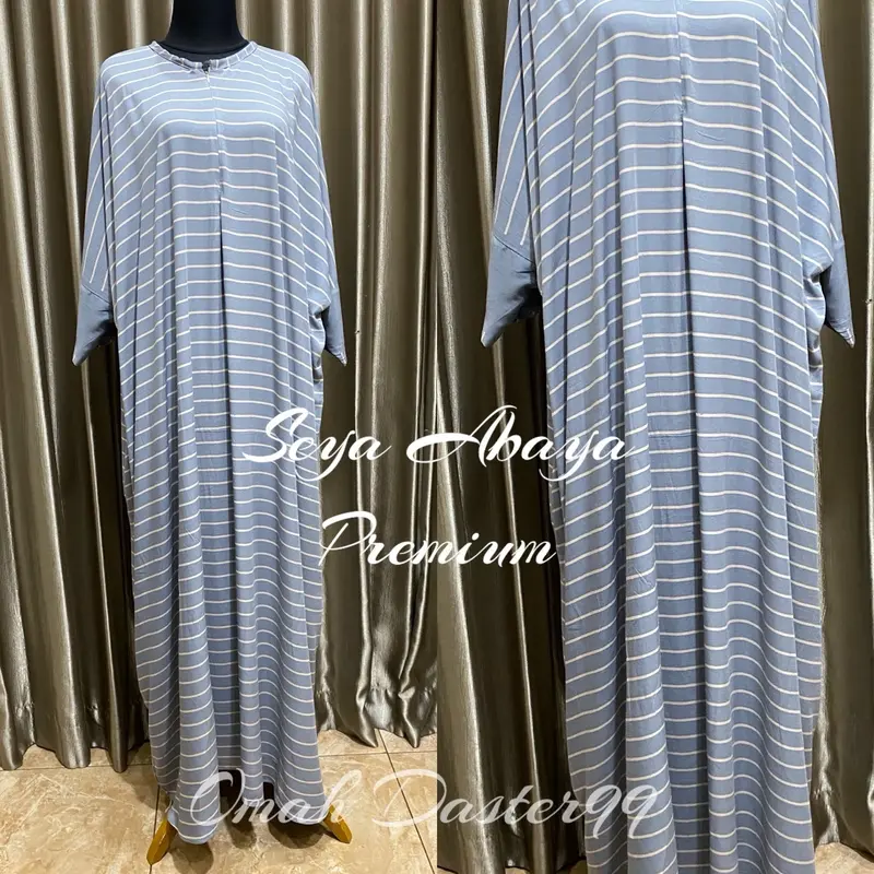 Kaftan SEYA  Abaya Premium Elegan Mewah Simple Daily daster kaftan LD 170 Jumbo Rayon 8