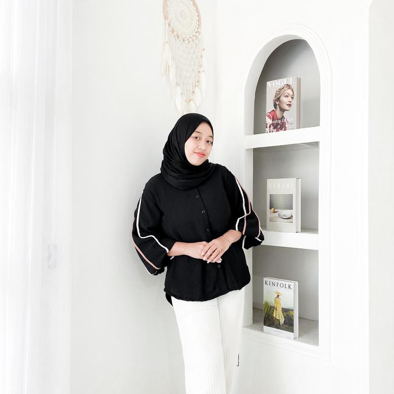 DEVANCA SHIRT - BAJU ATASAN WANITA POLOS / ATASAN BLOUSE WANITA KEKINIAN / KOREAN STYLE 2