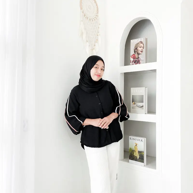 DEVANCA SHIRT - BAJU ATASAN WANITA POLOS / ATASAN BLOUSE WANITA KEKINIAN / KOREAN STYLE 2