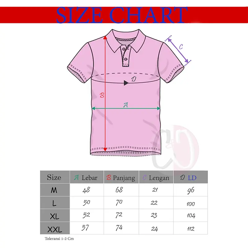 C&C Fashionable - Kaos Polo Shirt Wanita Motif Daun | Baju Kerah Atasan Dewasa Distro Lengan Pendek 4