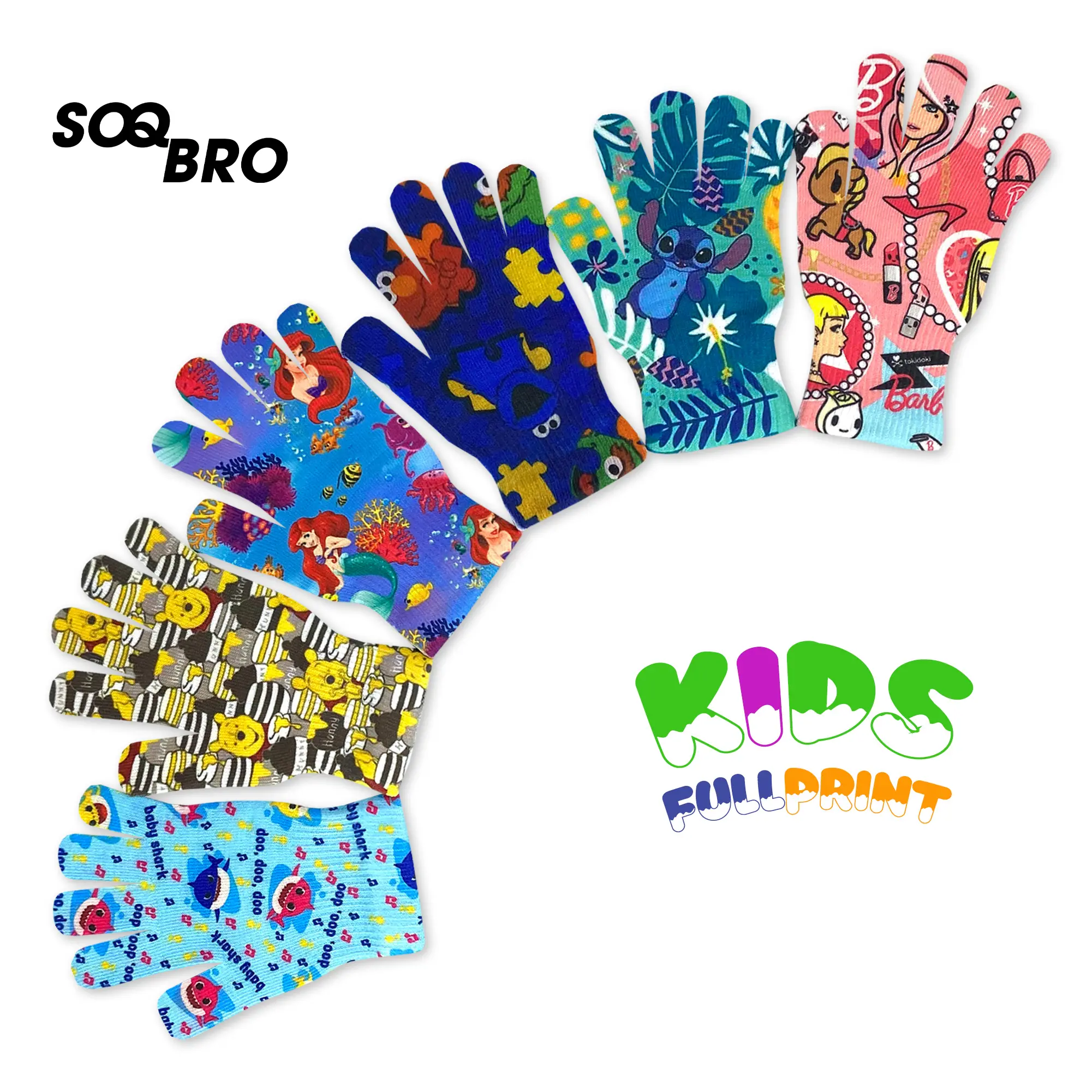 Sarung Tangan FullPrint Anak Motif Kartun #007