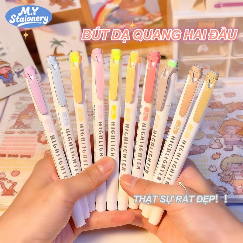  M.Y 5 cái bộ bộ bút đánh dấu Bút highlight hai đầu Bút dành cho học sinh - viết êm tay 