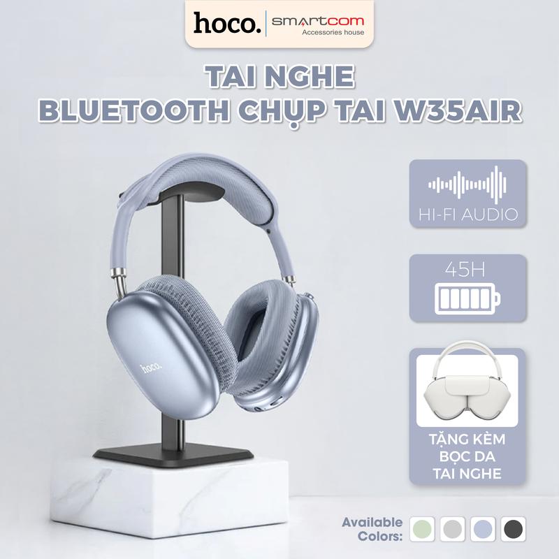 [Tặng kèm bọc  nghe] Tai nghe trùm W35 Air HOCO - Nghe nhạc chất lượng cao - 3 màu - Headphone trẻ trung, dung lượng pin lớn tainghe  chuptai airpods pro Bluetooth chống ồn