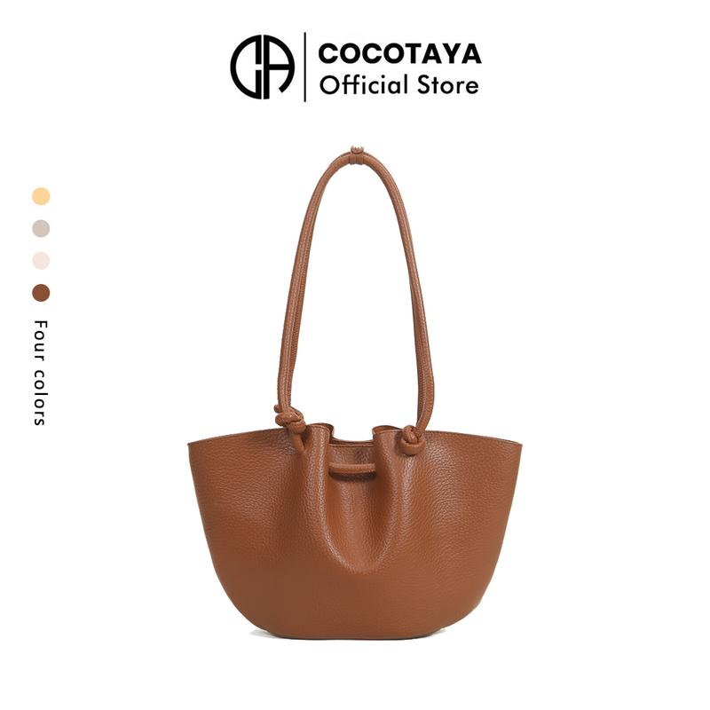 Cocotaya Molly Bag Phong cách đơn giản có thể xách tay có thể nghiêng có túi nhỏ có thể co lại.