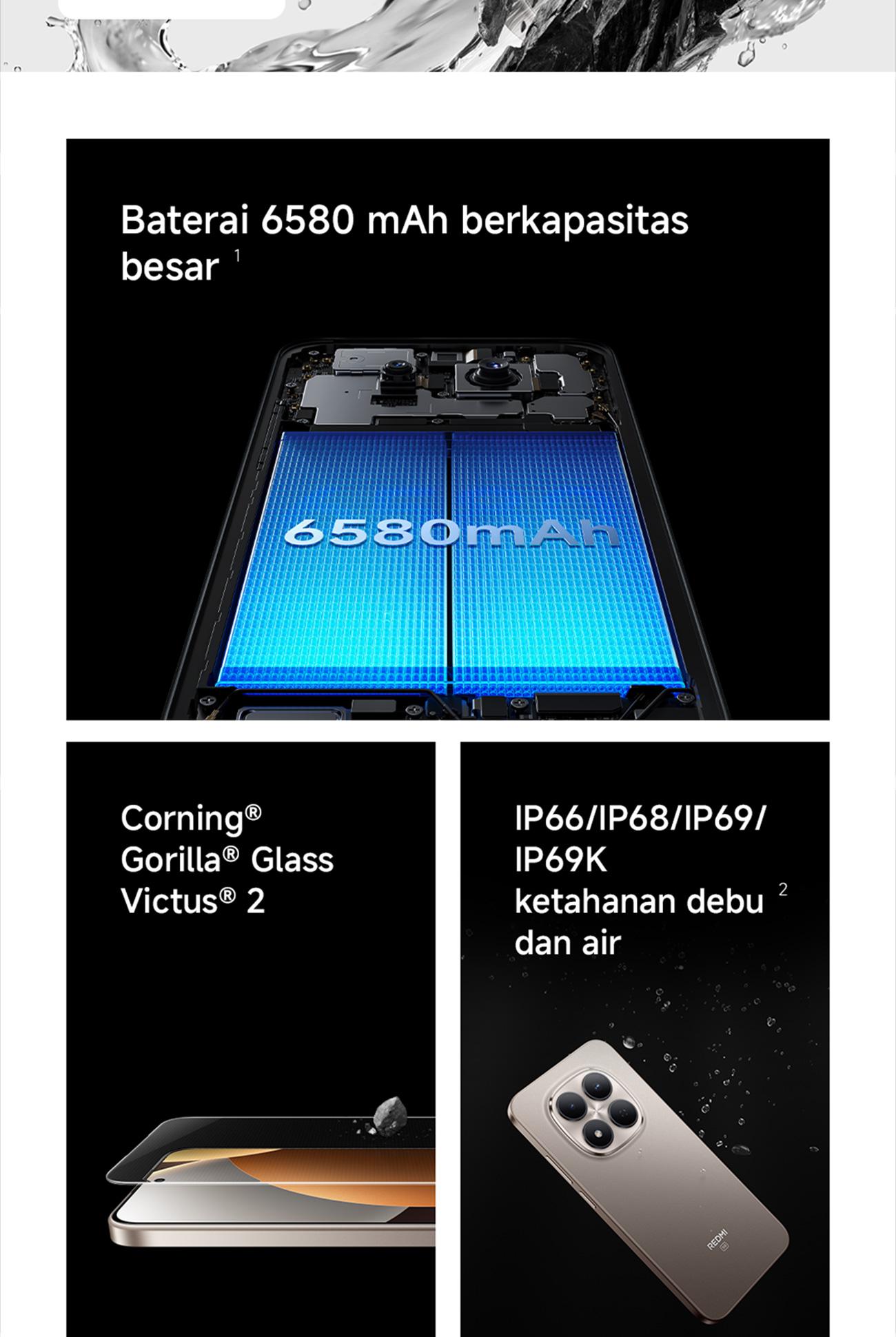 Xiaomi Redmi Note 15 Pro 5G (8/256GB) (12/512GB) |  Baterai besar 6580mAh | Corning Gorilla Glass Victus 2 | IP69K Ketahanan debu dan air | Kamera baru 200MP dengan kejernihan ultra | Layar AMOLED CrystalRes 6,83" 1.5K | NFC [Xiaomi Official Store]