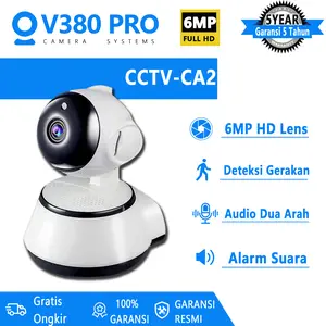 V380 Pro Pemantauan Bayi Kamera CCTV Jarak Jauh Smart Wireless Night Vision PTZ Peringatan Cerdas