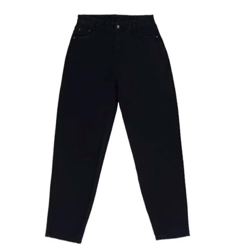 Quần Baggy Jean Đen Trơn Bigsize Cạp Cao, Chất Jean Co Giãn Dài Quần 94cm. Dành Cho Nữ Đi Học Đi Làm 55KG - 95 KG Thoải mái Gọn Dáng Cho Nữ