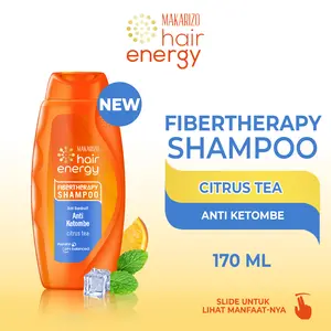 Makarizo Hair Energy Fibertheraphy Shampoo Anti Dandruff Citrus Tea 170mL / Haircare / Perawatan / Conditioner Sampo / Membersihkan Ketombe / Extract