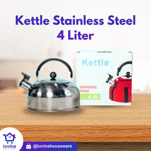 KET-4L KETTLE 4L / PEMANAS AIR STAINLESS STEEL / TEKO MASAK AIR 4 LITER