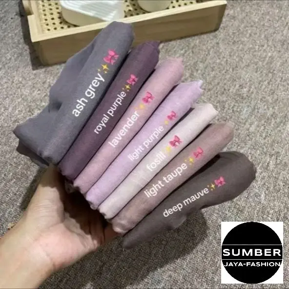 COD-Best Seller//hijab Segi Empat Paris jadul VARISHA ORI Muslim Nyaman Kerudung Wanita Cantik Tebal Brown Voal Hitam 4