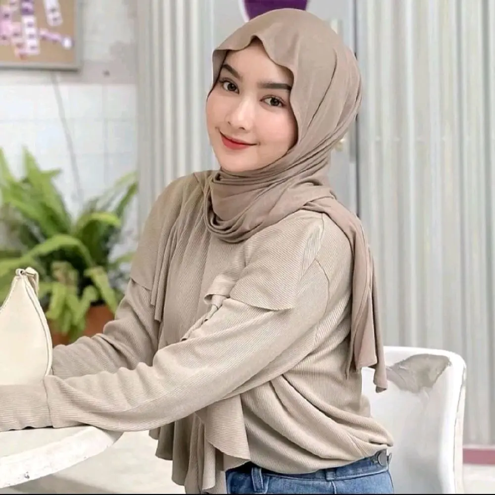 PASHMINA KAOS RAYON SUPER 180X75//KAOS RAYON Panjang Syal Cantik