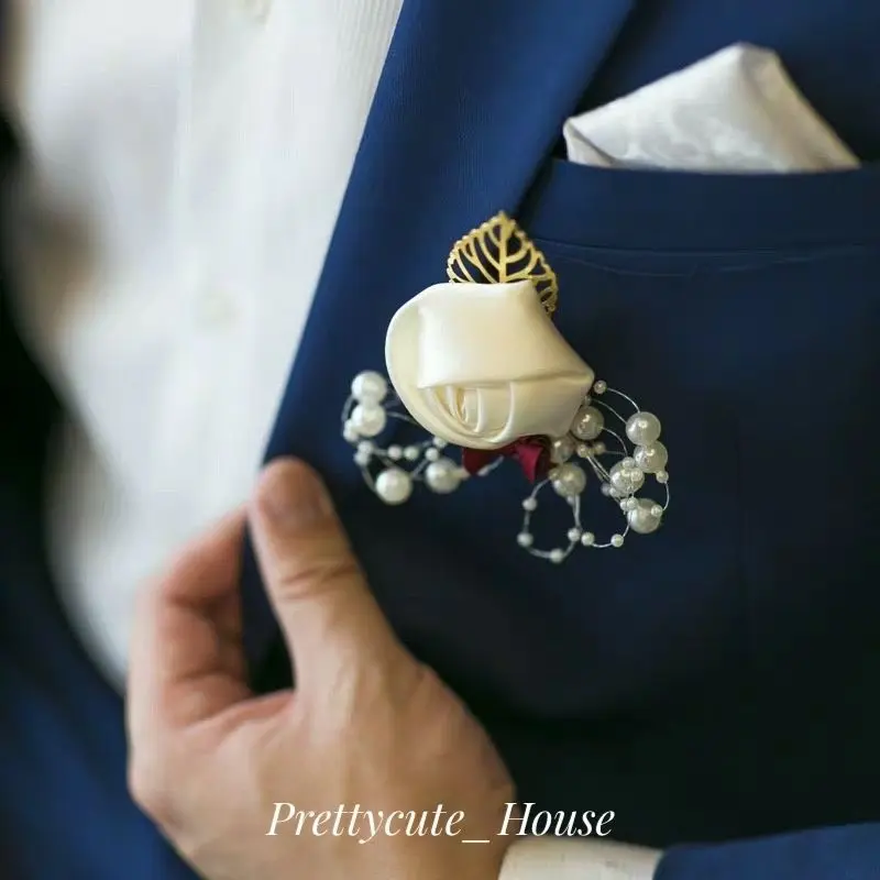 Corsage Jas / Buttonnoire / Bros Bunga Tuspin Hiasan /Flower brooch for Groom 1