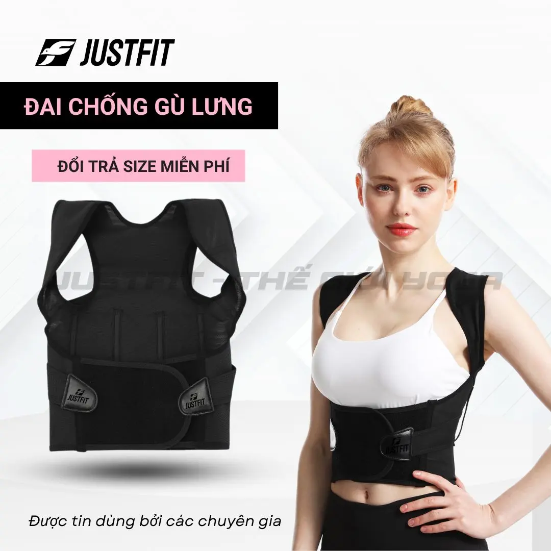 Đai chống gù lưng JUSTFIT, hỗ trợ định hình, cải thiện vóc dáng Sport