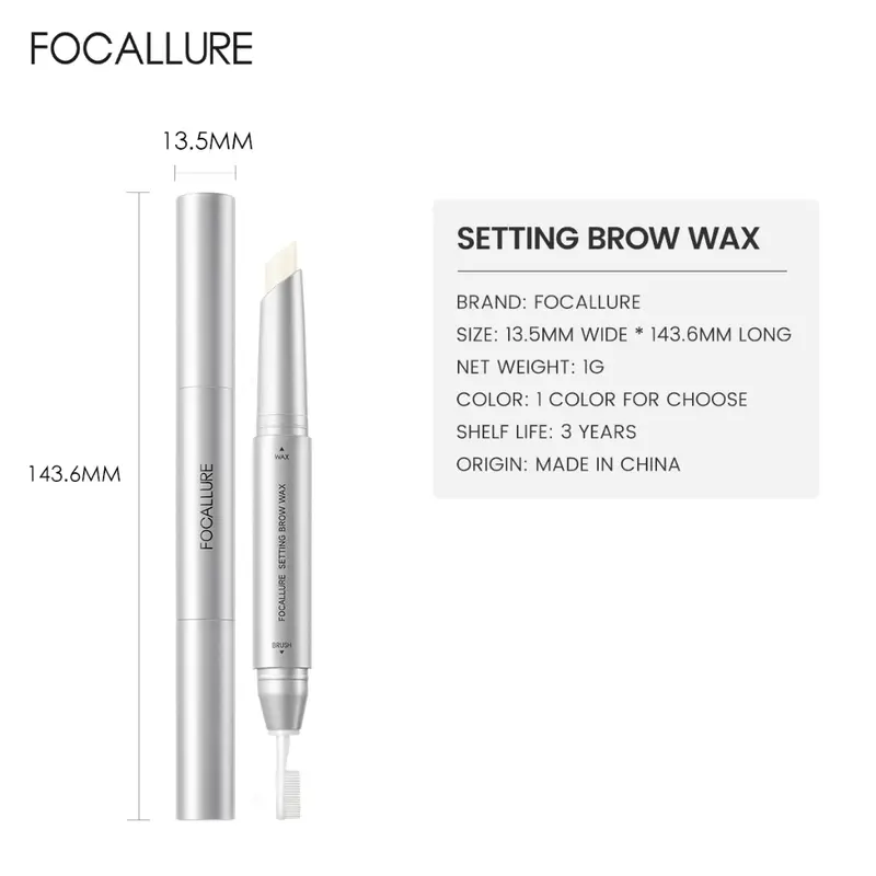 FOCALLURE Setting Eyebrow Wax Browcara Lasting 2-in-1 Built-in Brush Styling Shape Eyebrow Fluffy Lightweight Non-sticky FA-E40 8