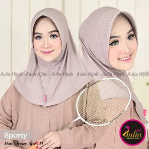 Aulia Hijab Sport Aulia M L dan XL Bergo Hamidah Bahan Jersey Nyaman untuk Aktivitas Sport dan Sehari-hari Warna Unggulan 58 Ukuran Standar 50 cm Depan 60 cm Belakang Chevrolet